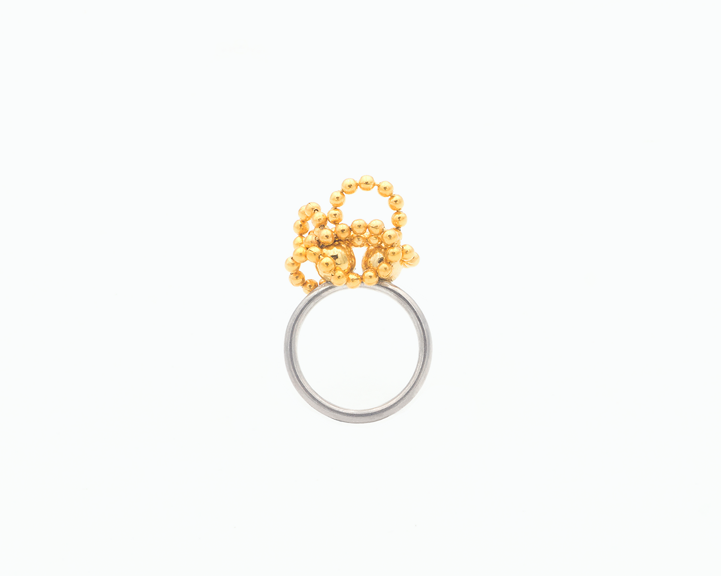 Ring "globolous", fine gold plated