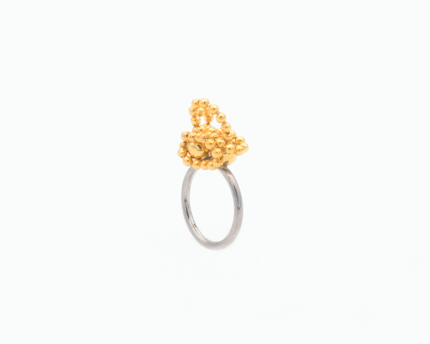 Ring "globolous", fine gold plated