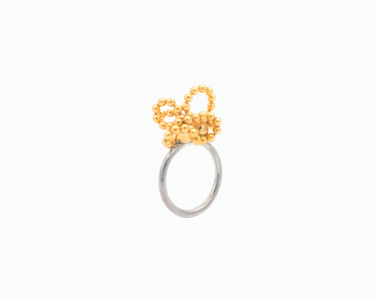 Ring "globolous", fine gold plated