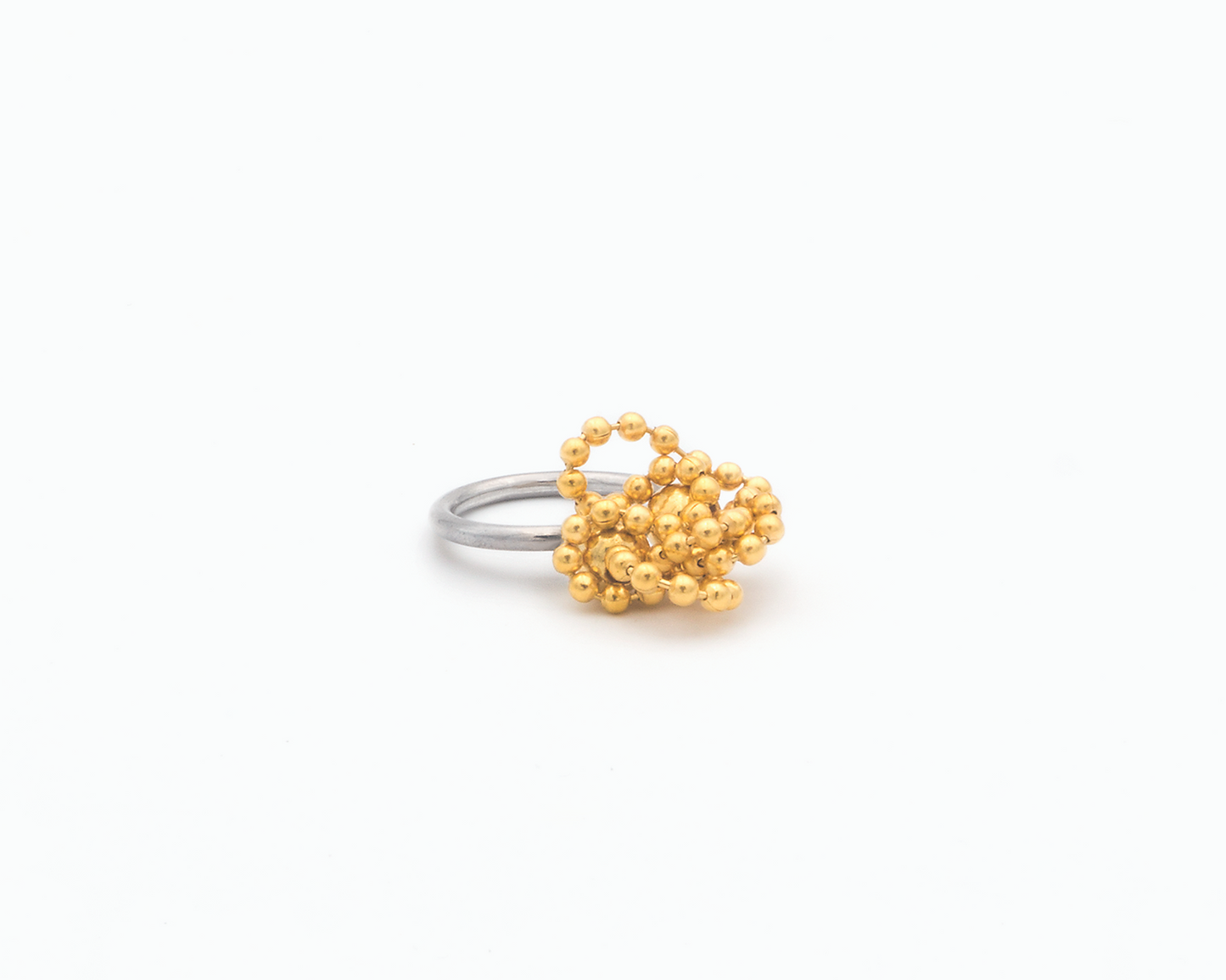 Ring "globolous", fine gold plated