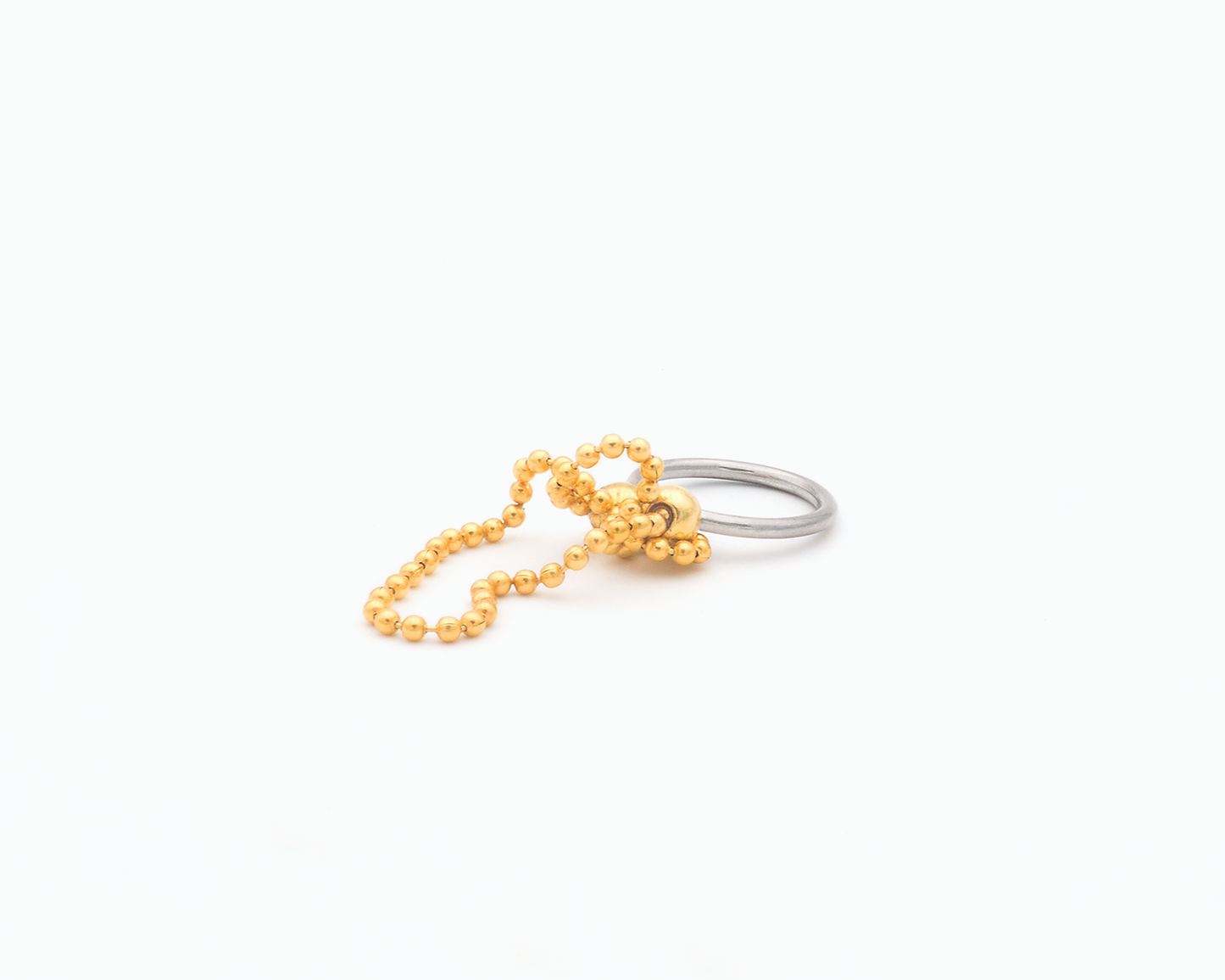 Ring "globolous", fine gold plated